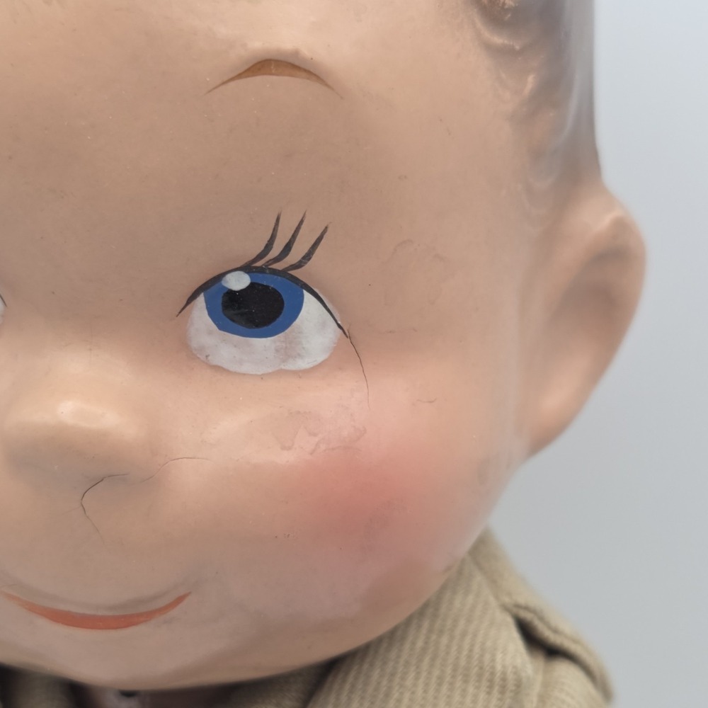 1938 Sunny Sam Soldier Flexy Doll By Ideal Toy Co. Composition Military 13" - Picture 3 of 16
